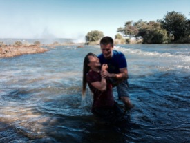 baptism at Victoria Falls
